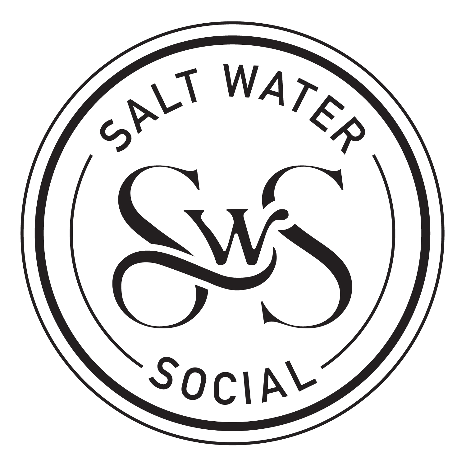 Salt Water Social Logo Black